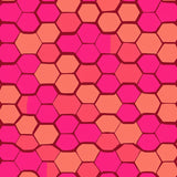Honeycomb Hexagon Mosaic with Gradient Transitions(Pink)