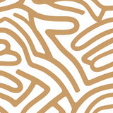 Artisan Abstract Wave with Flowing Interlocking(Beige)