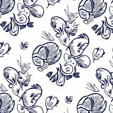 Enchanting Botanical Garden Paisley Delicate Artisan Treasure (Blue) - ODIKA