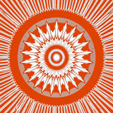 Starburst Radial Design Decorative Textile(Orange)