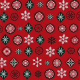 Festive Snowflake Wonderland Decorative Holiday Floor Covering(Red)