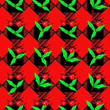 Classic Highland Check with Stylized Holly Berry Flourish(Red)