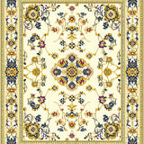 Elegant Floral Medallion Area Featuring Cream and Gold Accents(Beige)