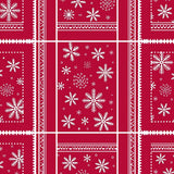 Winterberry Tartan with Snowflake Motif and Nordic Accents(Red)