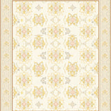 Ivory and Beige Trellis Design with Delicate Interwoven Floral Accents(Beige)
