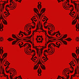Elegant Damask Swirl Vintage Heirloom (Red)