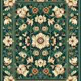 Lush Vintage Floral Elegance(Green)