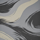Brushstroke Abstract Modern Artistic Expressionist Decorative Accent(Black)