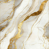Ethereal Beige Gold Geometric Marble Swirls Indoor(White)
