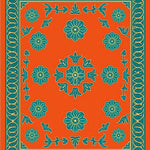 Classical Botanical With Artisan Embellishments (Orange) - ODIKA