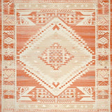 Boho Chic Area Geometric for Easy Cleaning(Orange)