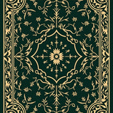 Delicate Vine Motif Featuring Interlocking Botanical (Green)