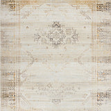 Vintage Inspired Distressed with Geometric Accents in Neutral Tones(Beige)