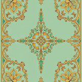 Paisley Teardrop Vintage with Swirling Botanical Accents (Gold)