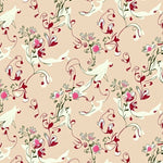 Elegant Vine Scrolls with Delicate Floral Accents and Graceful Curves (Beige) - ODIKA
