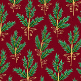 Holiday Celebration Featuring Ornamental Pine Branch(Red)
