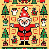 Vintage Winter Jubilee Accent With Traditional Merry Symbols(Yellow)