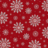 Enchanted Wonderland Snowy Blossom Elegant Yuletide Ornament(Red)