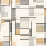 Urban Grid Beige Area Geometric Abstract(Beige)