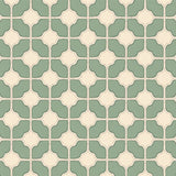 Tile Inspired Quatrefoil Interlocking Motifs(Green)