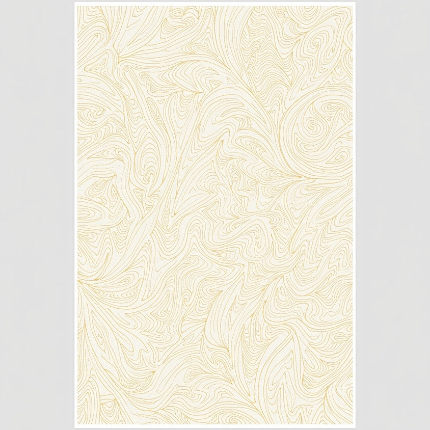 Modern Floral Lattice with Abstract Leaf Filigree (Beige) - ODIKA