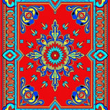 Burst with Intricate Medallion Design(Red)