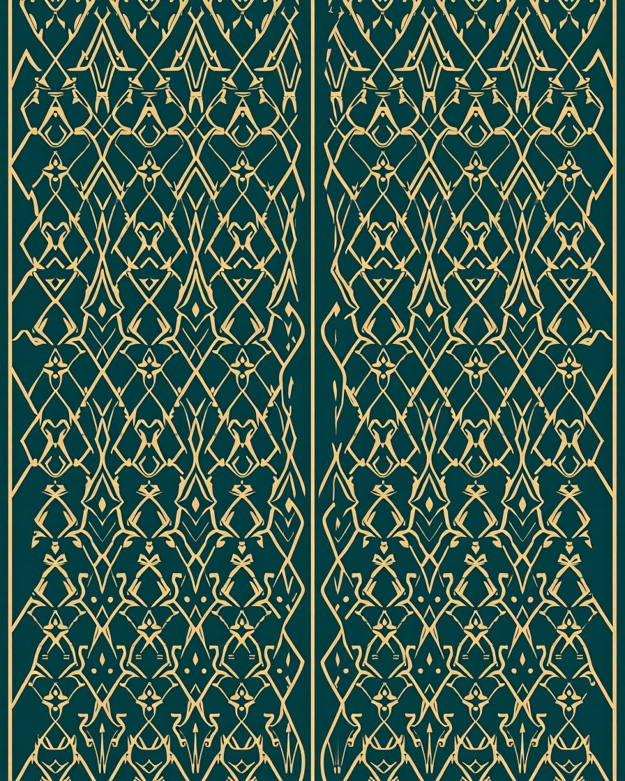 Elegant Interlocking Lattice Contemporary Stylish (Green) - ODIKA
