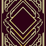 Art Chevron Motif with Metallic Highlights and Flourishes (Brown)