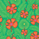 Tropical Leaf Exotic Ornamental Stylized Garden(Green)