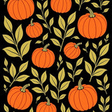 Harvest Festival Pumpkin Eucalyptus Botanical Decorative(Black)