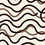 Minimalist Wave Design Featuring Flowing Interlocking Bands and Contours (Beige) - ODIKA