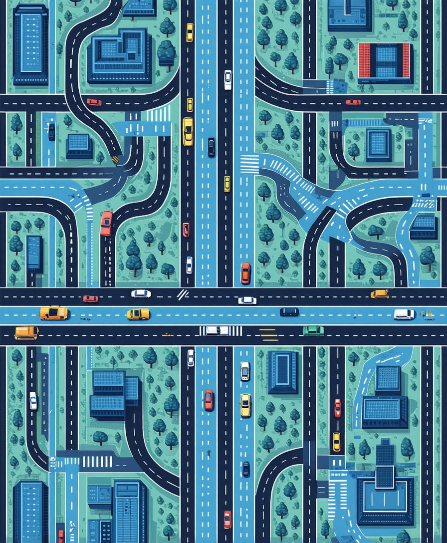 Educational Race Track Play for Toddlers(Blue) - ODIKA