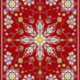 Ornate Winter Starburst Featuring Gold and Embellishments(Red)