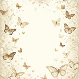 Enchanted Butterfly Garden Area Delicate Insect Wing Design(Beige)