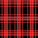 Vintage Plaid Design With Interlocking Bold Stripe Motifs(Red)
