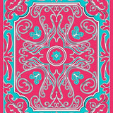 Curved Flourish Modern Decorative Accent (Pink)