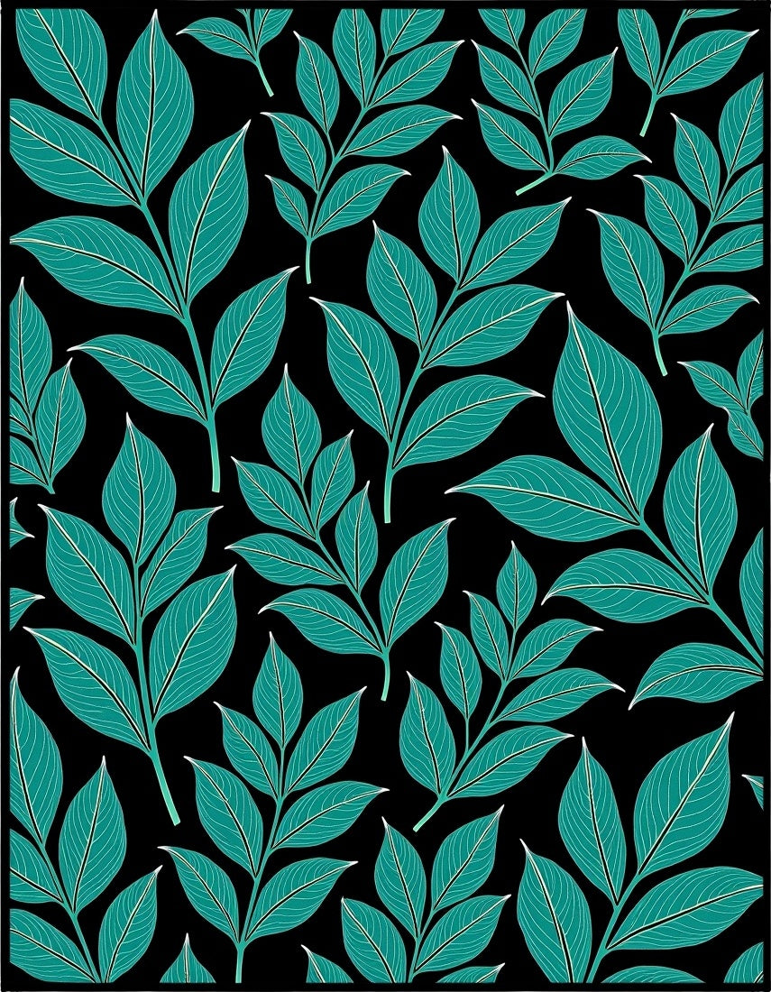 Ethereal Jungle Botanical Study Ancient Naturalist Drawing (Black) - ODIKA