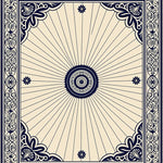 Traditional Rosette Medallion Dining (Beige) - ODIKA