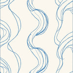 Contemporary Minimalist Abstract Waves with Subtle Interlocking Flow (Blue) - ODIKA
