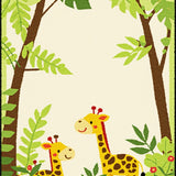 Whimsical Jungle Friends Area for Playful Nursery Spaces(Beige)