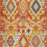 Vibrant Area Rug Golden Canyon Southwest Style(Orange)