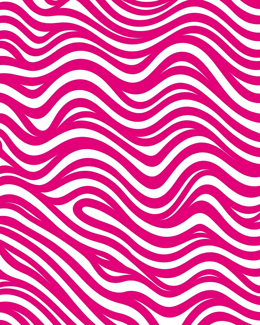 Retro Chevron Waves Graphic Contemporary (Pink) - ODIKA