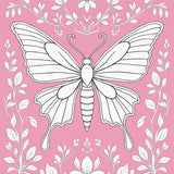 Celestial Moth with Delicate Poppy Embellishments(Pink)