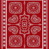 Nordic Crystal Swirl Decorative Accent Throw(Red)
