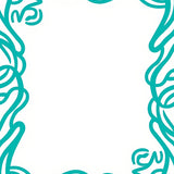 Stylized Wave Border Motif with Smooth Flowing Lines and Layered Accents (Teal) - ODIKA