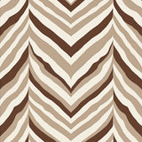 Abstract Inspired Rhythmic Lines and Chevron(Brown)
