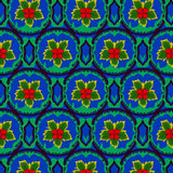 Festive Holly Wreath Shag with Interlocking Vine Motifs(Blue)