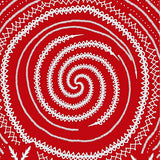 Celestial Spiral with Starlit Snowflake Embellishments(Red)