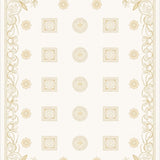Floral Embossed Radiant Domestic Embellishment (Beige)