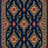 Stoffer Heritage Elegant Damask Nouveau Embellished(Blue)